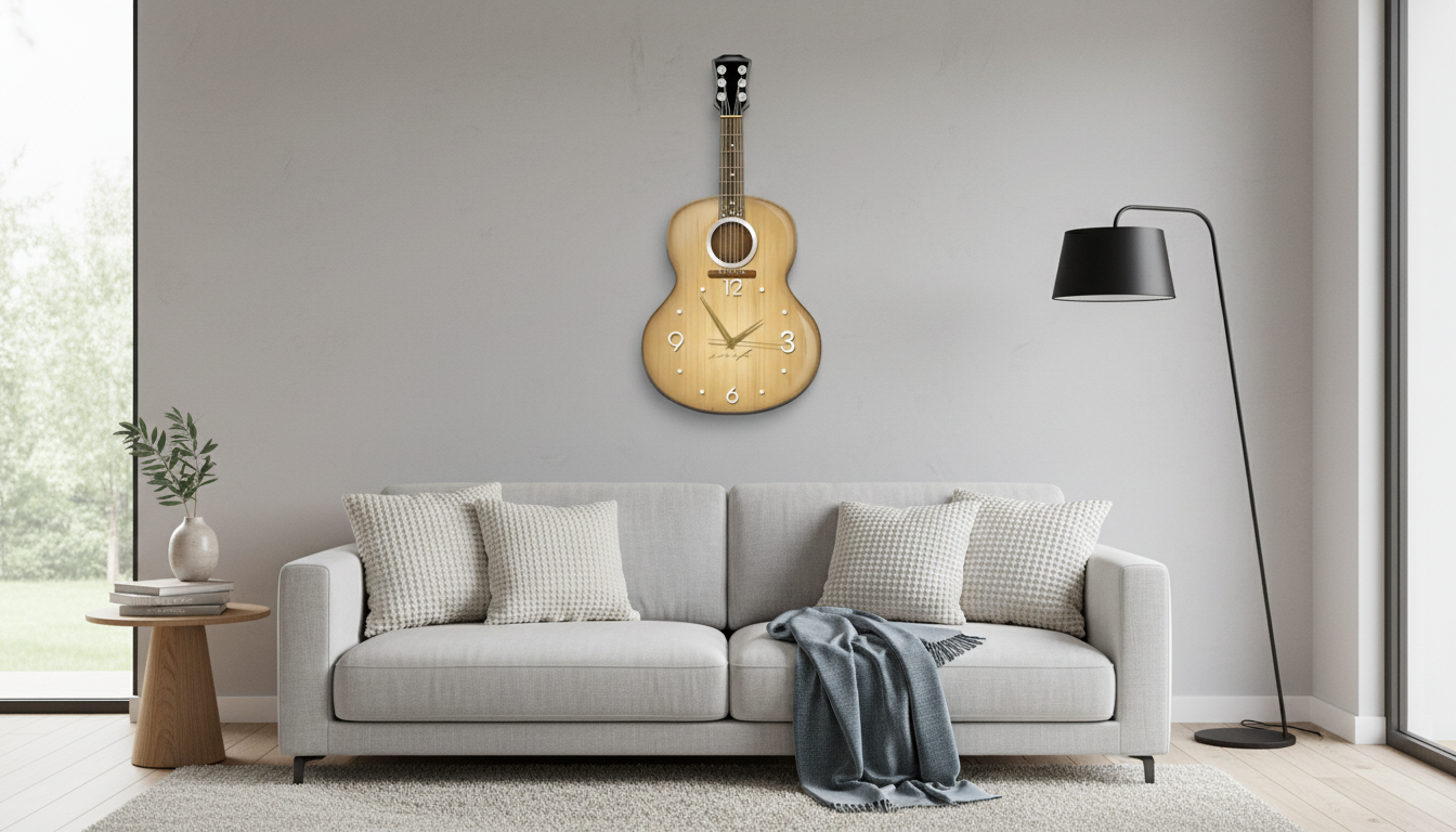 Luxury Nordic Wall Clock: A Calm, Modern Living Room Anchor