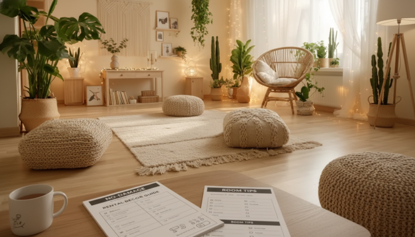 No-Damage Rental Decor: Printable Checklist & Room Tips