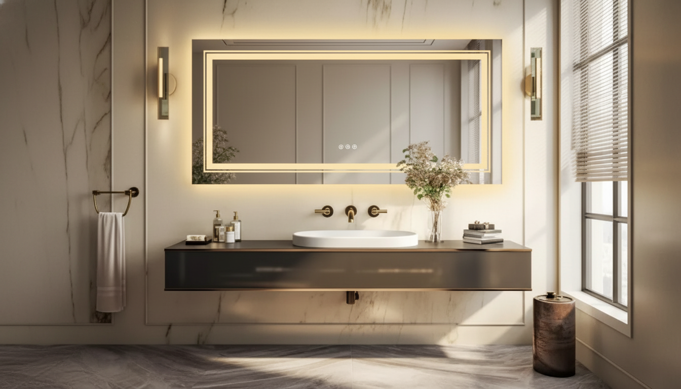 Touch LED Vanity Mirror: Dimmable, Anti-Fog, 3 Modes